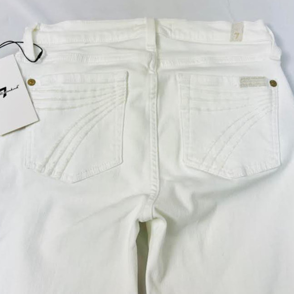 NWT! 7 For All Mankind WOMEN Modern Dojo flared jeans WHITE/ 27 - Picture 10 of 13